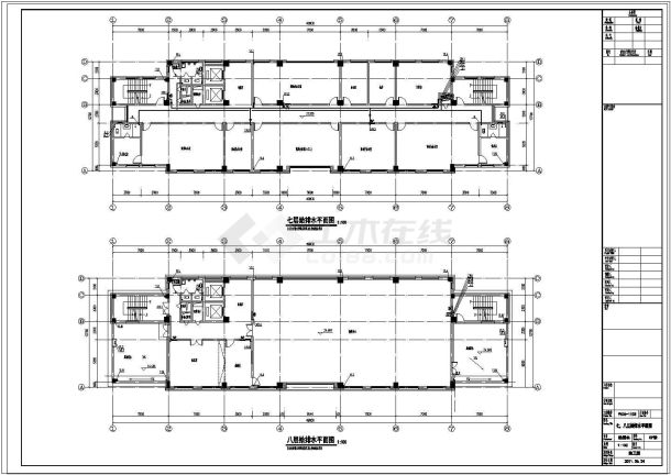 [浙江]多层办公楼给排水施工图纸-图一