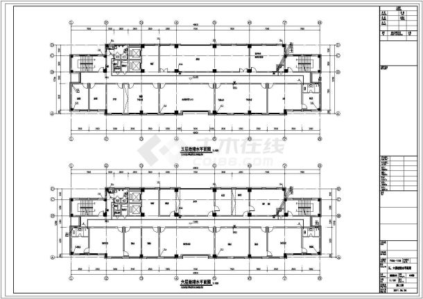 [浙江]多层办公楼给排水施工图纸-图二