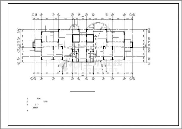 某地高档住宅设计CAD图纸-图二