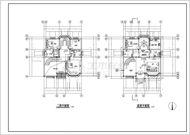 【江苏】某地豪华多层别墅建筑设计施工图-图二