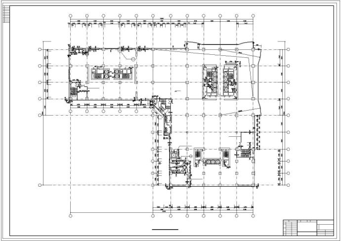 某世界金融中心大楼二层平面建筑施工图_图1