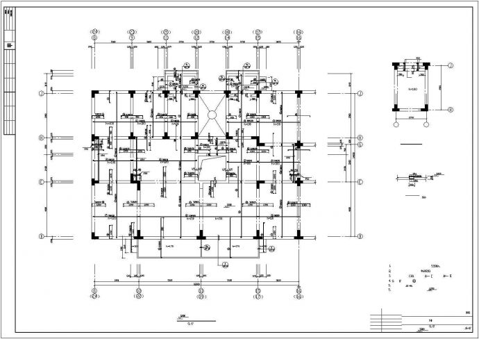 某大型异型柱小高层CAD结构参考图图_图1