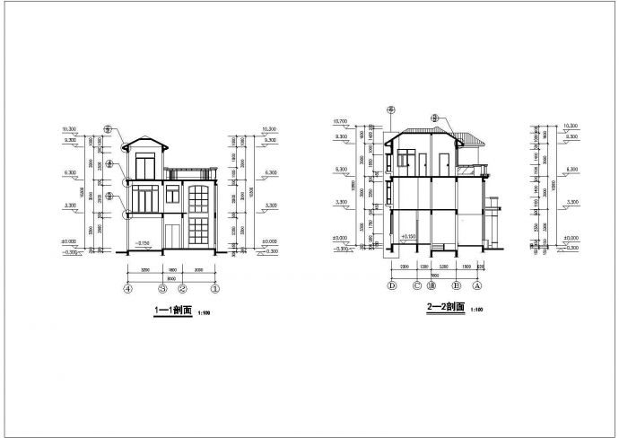 一套大型别墅建筑施工CAD图_图1