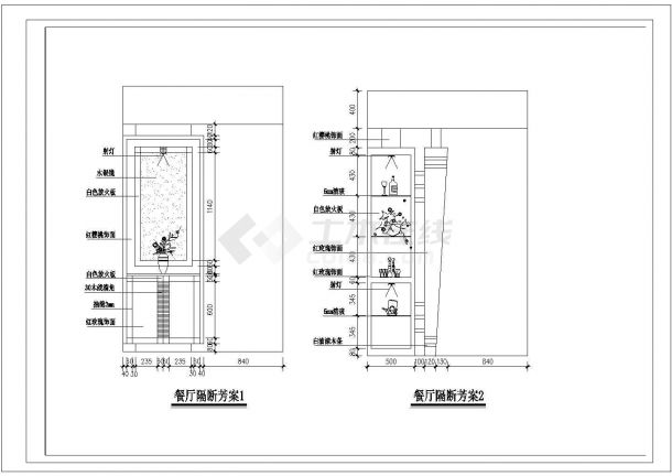 某花园住宅室内家居装修cad图-图一