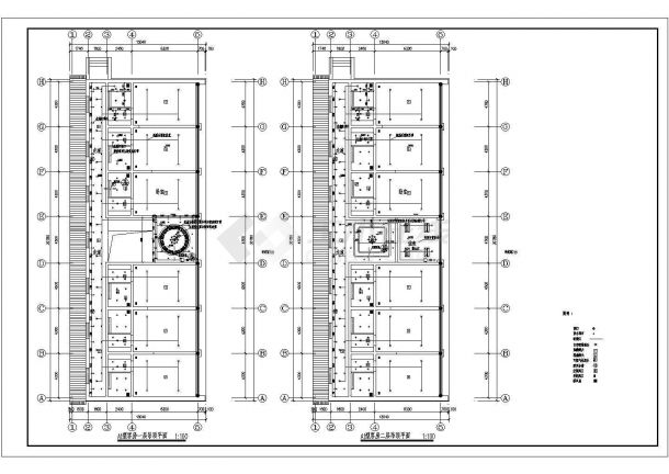 标准间全套建筑设计CAD平面施工图-图二