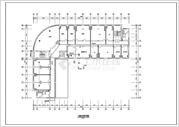 某办公楼综合布线电气设计CAD方案图-图一