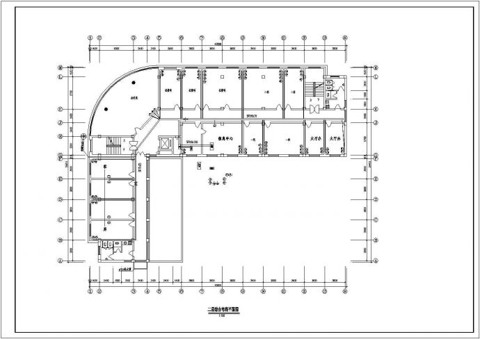 某办公楼综合布线电气设计CAD方案图_图1