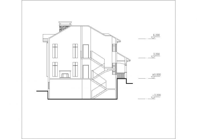 一套小型别墅建筑设计CAD图纸_图1