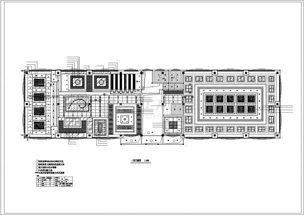 某会所天花吊顶室内装饰cad施工图-图二