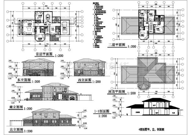 某地别墅CAD方案图-图二