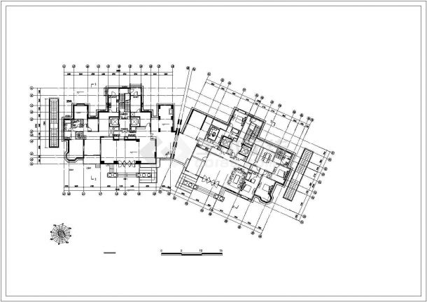 中江某国际中心大酒店式住宅楼整套cad建筑设计方案图纸-图二