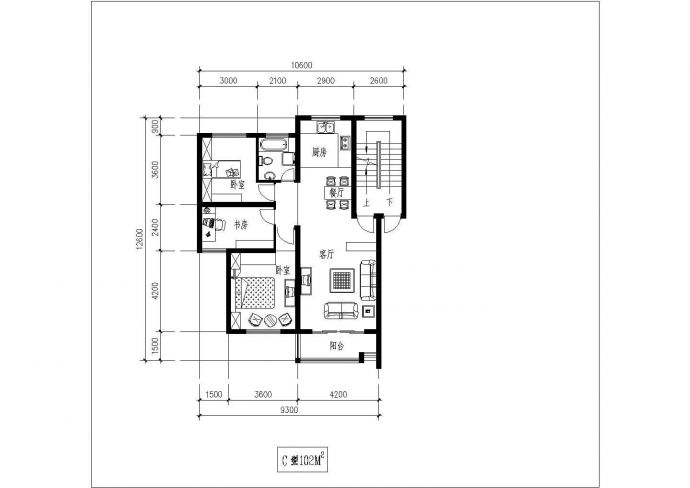 某经典的多层住宅建筑户型图（共7张）_图1
