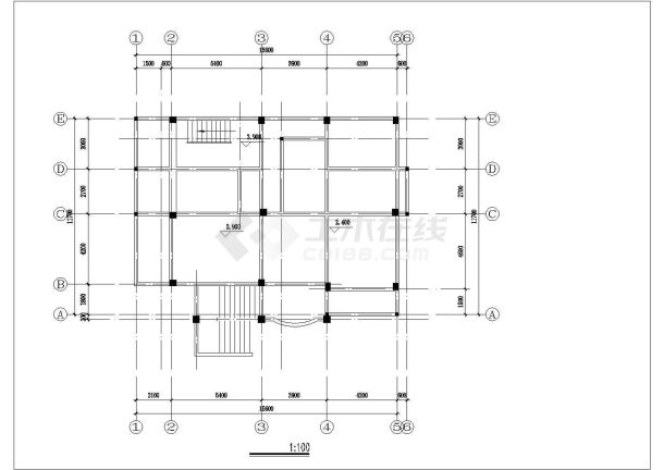 某地区整套错层别墅规划设计CAD参考图-图一