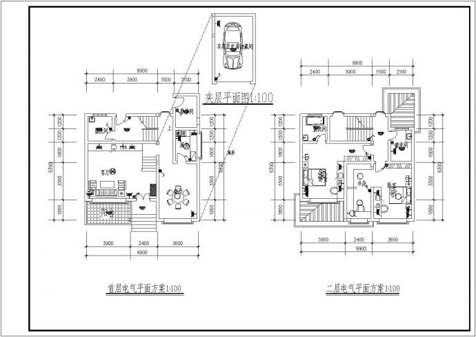 某地小康别墅建筑设计图（共8张）_图1