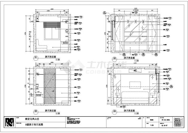 【南京】龙凤花园b型样板房建筑施工图-图二