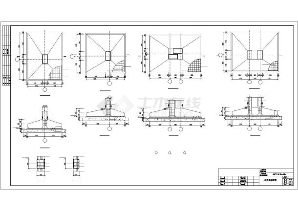 [湖南]单层钢筋混凝土框排架结构粮仓结构施工图-图二
