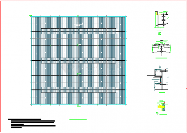 钢结构厂房结构施工图（单层桩基础）-图一