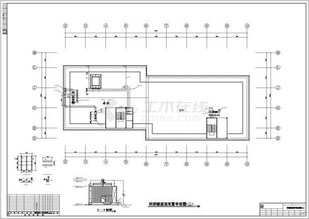 公司科研楼暖通空调系统CAD规划参考平面图-图二