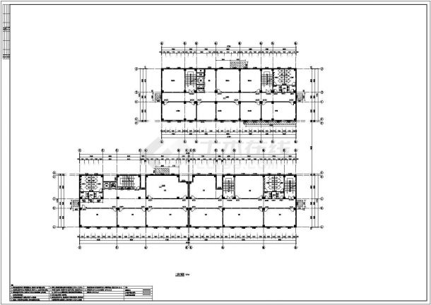 某七层学校教学楼建筑设计平面图-图二