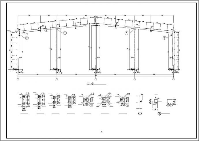 [云南]下饭菜生产车间结构施工图（门式刚架结构含建筑图）_图1
