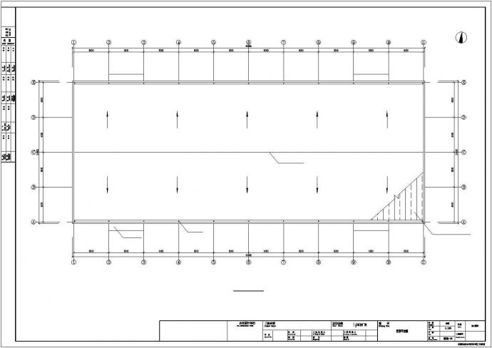[江苏]24米跨门式刚架厂房结构图（带5t行车）_图1
