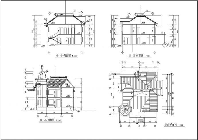 一套俄罗斯式别墅方案设计建筑图_图1