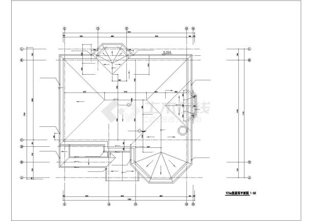 钢结构别墅建筑CAD图-图一