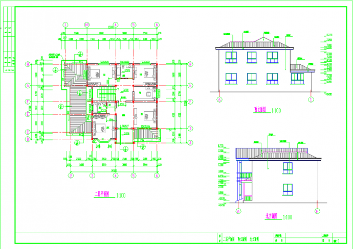 某2层别墅施工图（建筑+结构）_图1