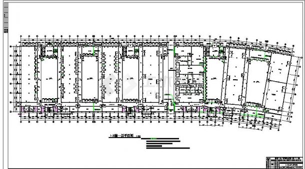 某集团有限公司大楼轴一二层平面建筑施工图-图二