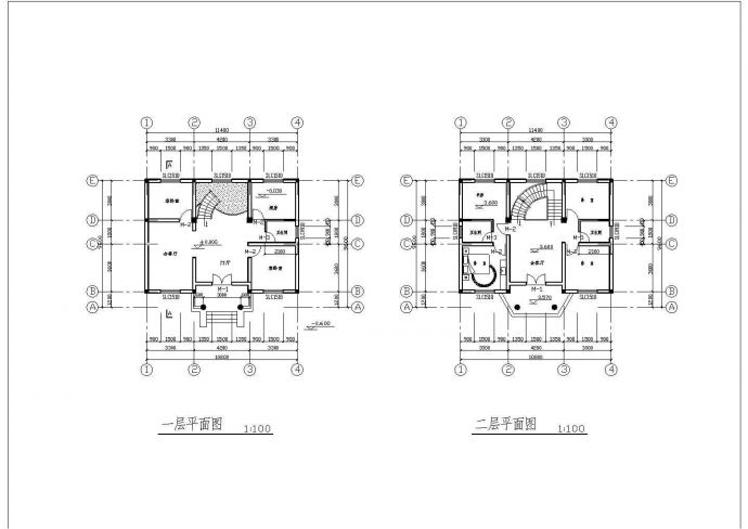 某小区三层别墅建筑设计方案图_图1