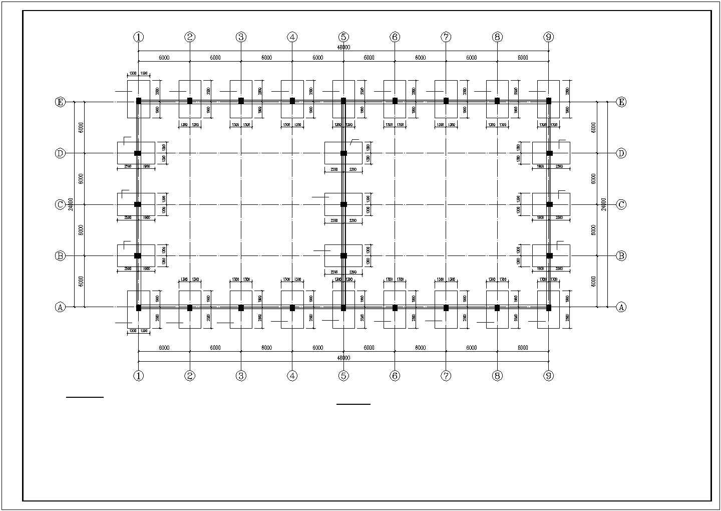 单层排架结构平房仓结构施工图