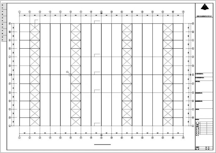 两层单跨钢结构门式刚架电力公司厂房结构施工图_图1