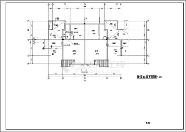 居住小区D型别墅施工建筑CAD设计图-图一