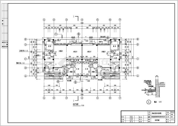 广州冠迪花园双连别墅设计CAD施工图-图二