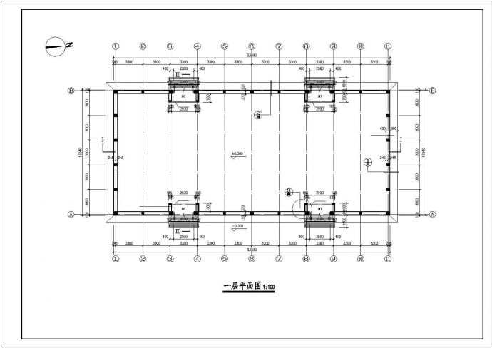 某15米跨钢筋混凝土折线形屋架散装粮仓结构设计图_图1