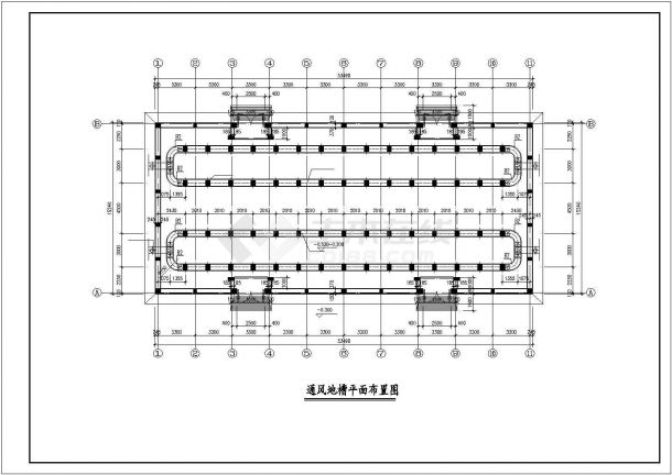 某15米跨钢筋混凝土折线形屋架散装粮仓结构设计图-图二