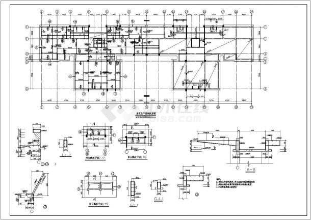 高档住宅楼框架结构CAD图-图一