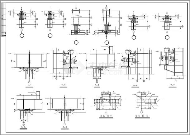 重钢结构厂房结构施工图（格构柱100T吊车）-图二