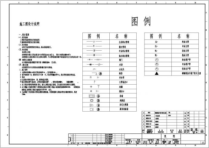 多层住宅给排水CAD施工示意图_图1