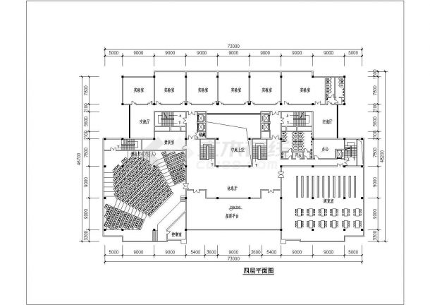 某高校综合楼建筑设计CAD图纸（全套）-图二