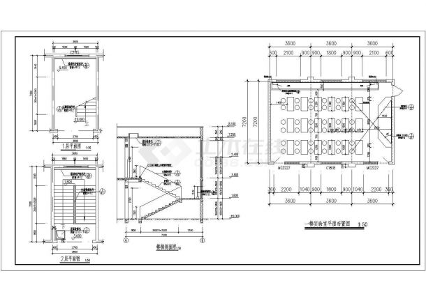 某小学校园建筑设计CAD图（含设计说明）-图二