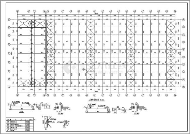 局部三层门式刚架厂房结构施工图(带气楼、吊车梁)-图二