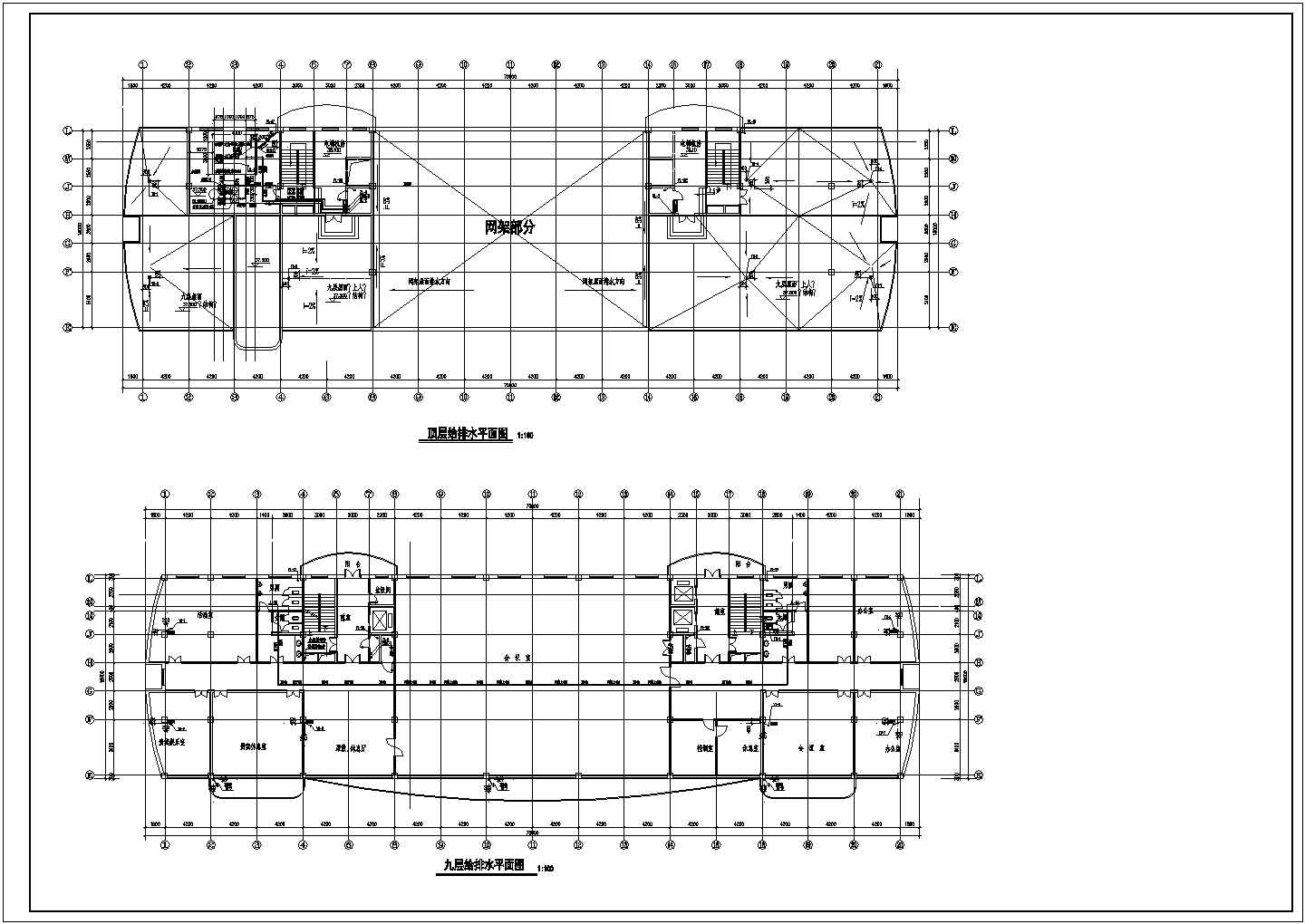 山西某十层综合实验楼给排水图