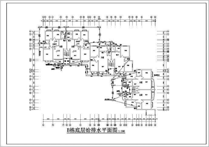 重庆某居民住房排水管道系统图_图1
