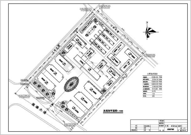【江苏】某地住宅总设计规划平面图-图一