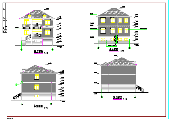 农居房建筑全套设计CAD施工图_图1