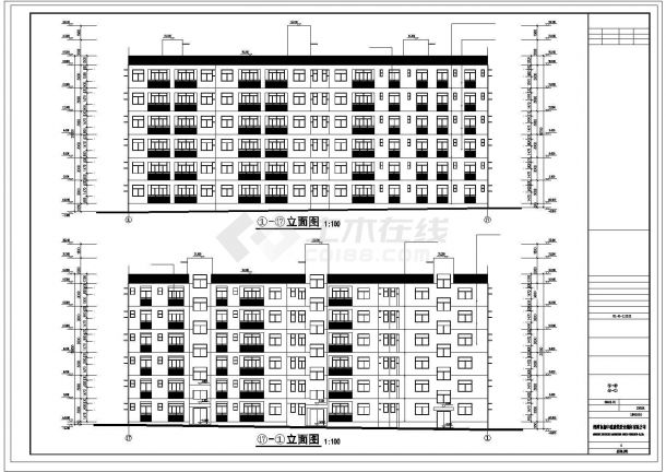 【福永镇】凤凰村第三工业区工业园公寓楼建筑施工图-图一