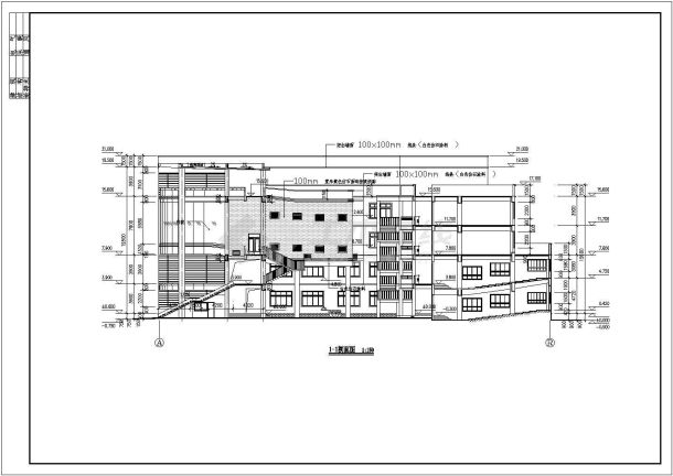 某学校全套建筑设计CAD施工图纸-图二