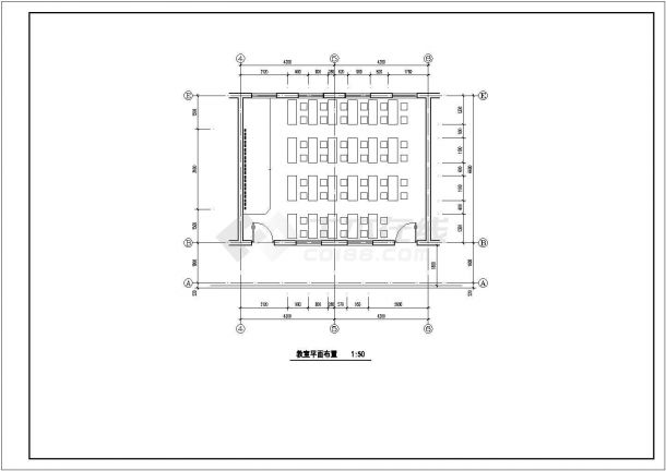 某小学教学楼全套建筑设计CAD施工图-图二