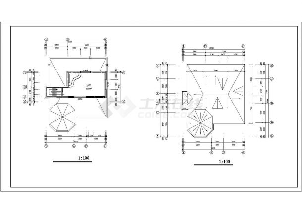青岛市某大型高级会所建筑设计CAD布置图-图一